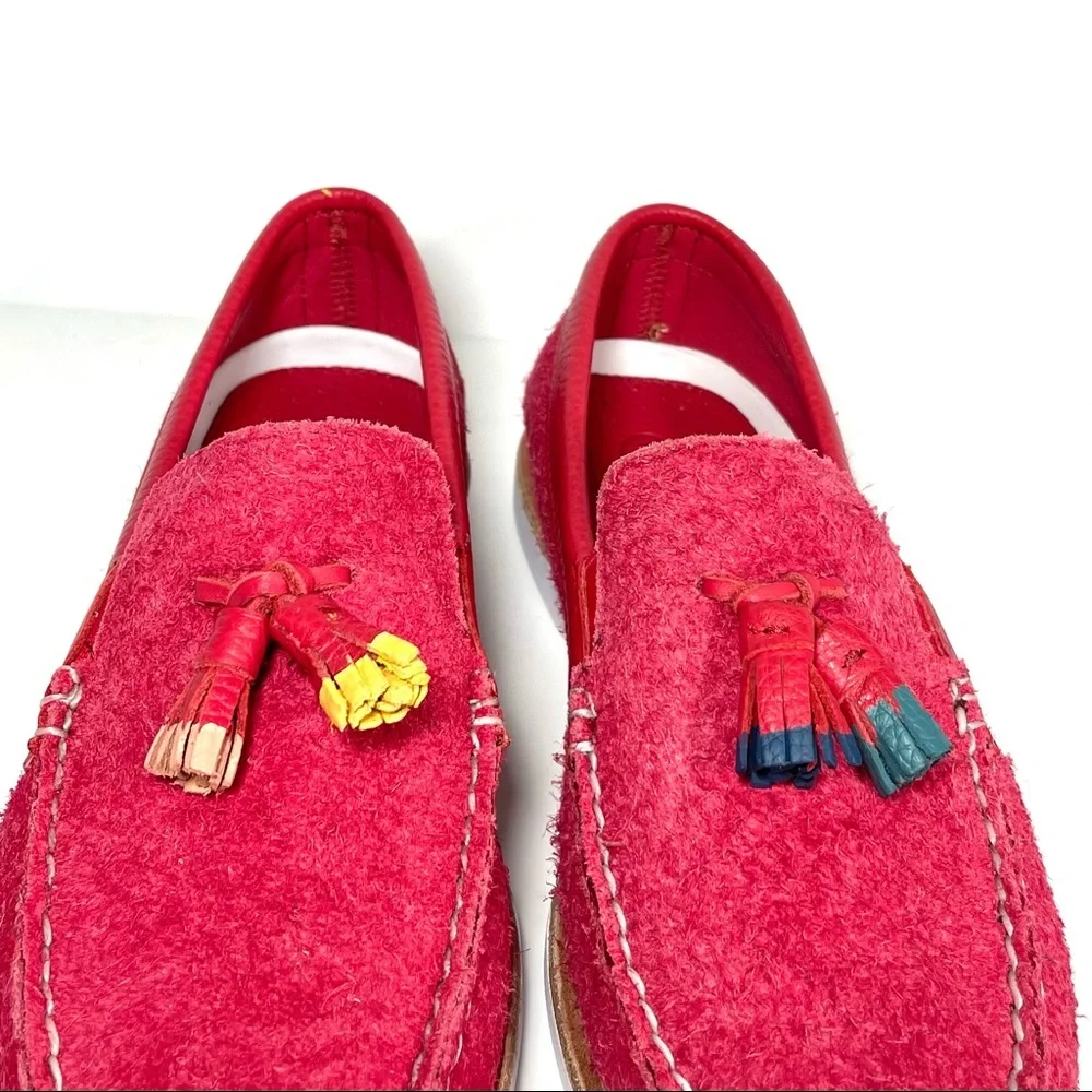 Sperry cloud Authentic‎ Original Men’s Tassel Loafers Red Suede Size 8 Rare